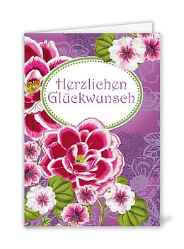500 Postkarten 'Herzlichen Glückwunsch' Mit Blumen – DIN A6, Hochglanz, Für Geburtstage & Feiern
