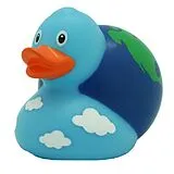 Badeente Weltkugel Spiel