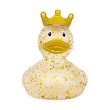 Badeente Glitzer mit Krone gold Spiel