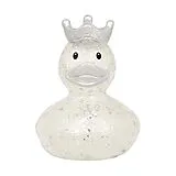 Badeente Glitzer mit Krone silber Spiel