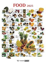 Spiralbindung DUMONT - Food 2025 Posterkalender, 50x70cm, Bildkalender mit kurzen Beschreibungen zu den Obst- und Gemüsesorten, sechs dekorative Food-Poster von 