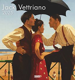 Spiralbindung DUMONT - Jack Vettriano 2025 Wandkalender, 45x48cm, Kunstkalender mit einer großen Fangemeinde, mit ausgewählten Gemälden im Stil der neuen Sachlichkeit, einer der bedeutensten Maler Großbritanniens von Jack Vettriano