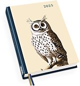 Fester Einband DUMONT - Eule 2025 Taschenkalender, 11,3x16,3cm, Planer mit zwei Lesebändchen und vielen Sonderseiten, designt von &quot;30x40&quot; von 