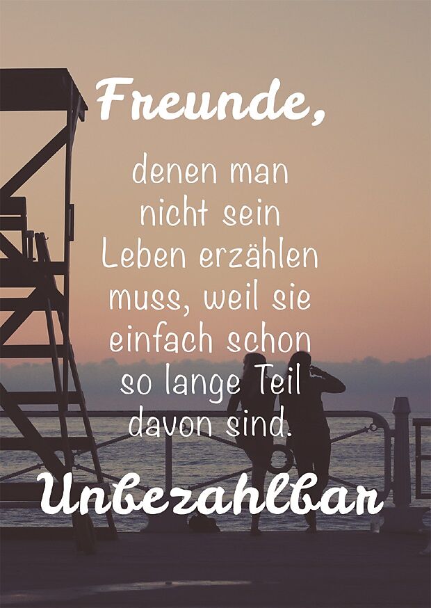 Freunde Unbezahlbar Postkarte Glückwunschkarten online kaufen Ex Libris