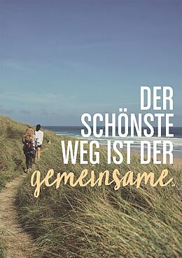 Der schönste Weg ist der gemeinsame. Postkarte Glückwunschkarten