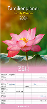 Kalender Familienplaner Zen 2024 - Familien-Timer 19,5x45 cm - 5 Spalten - Wand-Planer - viel Platz für Eintragungen - Familienkalender - Alpha Edition von 