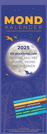 Kalender Alpha Edition - Mondkalender 2025 Streifenkalender, 14,85x42cm, Wandplaner mit 100-jährigem Kalender, vielen praktischen Tipps, Mondphasen und deutschem Kalendarium von 