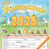 Kalender Alpha Edition - Familienplaner Cartoon 2025 Broschürenkalender, 30x30cm, Kalender mit 6 Spalten für Termine, Illustrationen von Bayer Design, Ferientermine DE/AT/CH, internationales Kalendarium von Silke Leskien