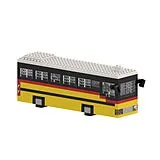 BRIXIES 200161 - Schweizer Postauto, 3D Konstruktionsbausatz aus Ministeinen, 339 Teile Spiel