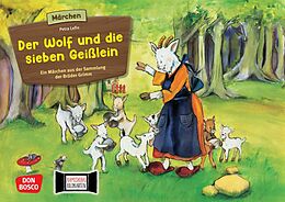 Textkarten / Symbolkarten Der Wolf und die sieben Geißlein. Kamishibai Bildkartenset von Brüder Grimm