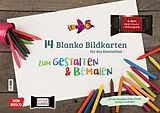 Textkarten / Symbolkarten 14 Blanko Bildkarten zum Gestalten & Bemalen für das Kamishibai von