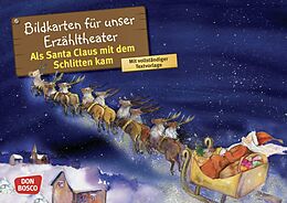 Textkarten / Symbolkarten Als Santa Claus mit dem Schlitten kam. Kamishibai Bildkartenset von Susanne Brandt
