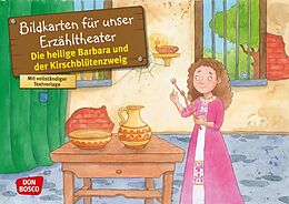 Textkarten / Symbolkarten Die heilige Barbara und der Kirschblütenzweig. Kamishibai Bildkartenset. von Catharina Fastenmeier