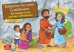 Textkarten / Symbolkarten Die heilige Lucia und der Lichterkranz. Kamishibai Bildkartenset. von Catharina Fastenmeier