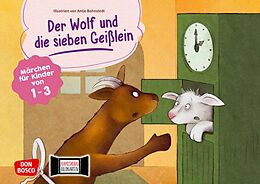 Textkarten / Symbolkarten Der Wolf und die sieben Geißlein. Kamishibai Bildkartenset von Brüder Grimm