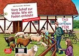 Textkarten / Symbolkarten Vom Schaf zur Wolle. Wie ein Faden entsteht. Kamishibai Bildkartenset. von Lydia Hauenschild