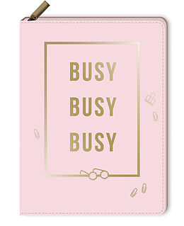 Blankobuch geb Notizbuch mit Reißverschluss - Busy, busy, busy von 