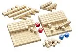 Mathespiel - Hunderterraum, Lernspielset aus RE-Wood® Spiel