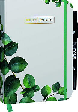 Blankobuch geb Bullet Journal "Leaves" 05 mit original Tombow TwinTone Dual-Tip Marker 86 mint green von 
