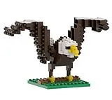 BRIXIES 200284 - Adler, 3D Konstruktionsbausatz aus Ministeinen, 113 Teile Spiel