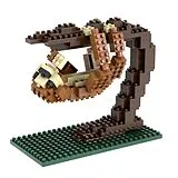 BRIXIES 200302 - Faultier , 3D Konstruktionsbausatz aus Ministeinen Spiel