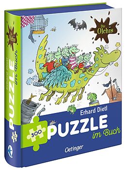 Die Olchis. Puzzle im Buch. Feuerstuhl. 300 Teile, Format 48 x 24 cm Spiel