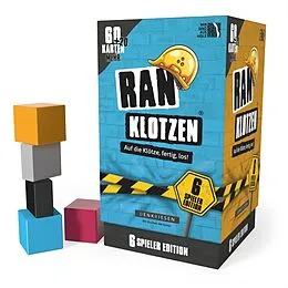 DENKRIESEN RANKLOTZEN – „Auf Die Klötze, Fertig, Los!“ – 4-Spieler-Edition, Geschicklichkeitsspiel Mit 80 Karten, 30 Klötzchen, 3 Spielmodi – Familienspiel Ab 8 Jahren Für 2–6 Personen, Schnelligkeit & Spaß