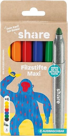 share Filzstift Maxi 6er Set - portofrei kaufen | Ex Libris