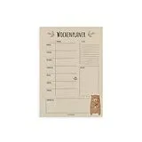 Blankobuch geb Nachhaltiger A4 Wochenplaner/Terminplaner/To-Do-Liste aus Graspapier (Toadstool Red) von