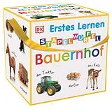Erstes Lernen Stapelwürfel. Bauernhof Spiel