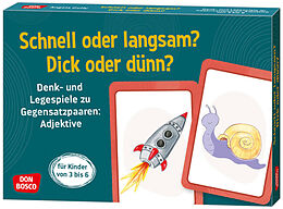 Textkarten / Symbolkarten Schnell oder langsam? Dick oder dünn? von Angela Gully