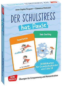 Textkarten / Symbolkarten Der Schulstress hat Pause. 30 Bildkarten für Grundschulkinder von 6 bis 10 von Anne Sophie Picquart