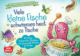 Textkarten / Symbolkarten Viele kleine Fische schwimmen heut zu Tische von Hildegard Kunz