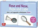 Textkarten / Symbolkarten Hase und Nase, Hupe und Lupe von Angela Gully