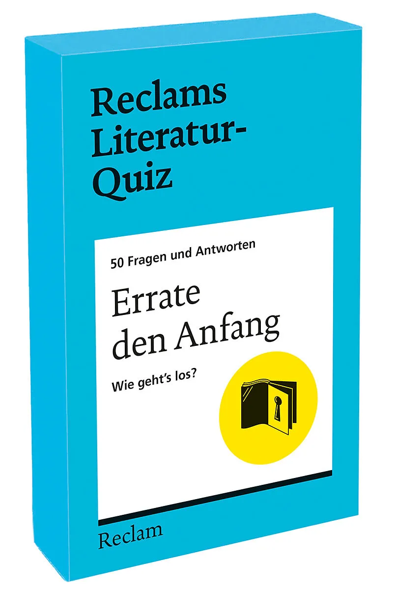 Errate den Anfang. Wie gehts los? 50 Fragen und Antworten für Büchermenschen