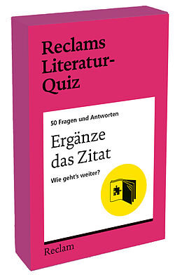 Ergänze das Zitat. Wie gehts weiter? 50 Fragen und Antworten für Büchermenschen Spiel