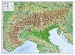 (Land)Karte Alpen klein 1 : 2 400 000 von 