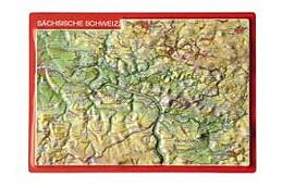 Kartonierter Einband Reliefpostkarte Sächsische Schweiz von André Markgraf, Mario Engelhardt