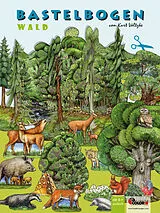 Wald Bastelbogen Bäume & Tiere zum Ausschneiden & Basteln aus Papier Spiel