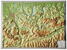 (Land)Karte Relief Salzkammergut 1 : 300.000 von André Markgraf, Mario Engelhardt