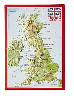 (Land)Karte Reliefpostkarte Great Britain von André Markgraf
