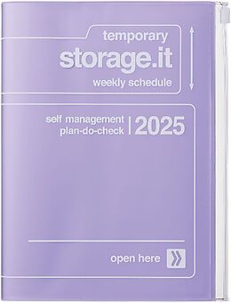 Couverture cartonnée MARK'S 2024/2025 Taschenkalender A5 vertikal, Storage it // Purple de 