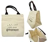  Instrumente+Zubehör Square Mini Tote Bag I love Music cream