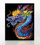 DIAMOND DOTZ - Diamond Painting Neon Drache Spiel