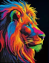 DIAMOND DOTZ - Diamond Painting Neon Löwe Spiel