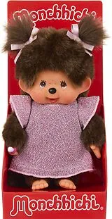 Monchhichi 20cm Glitter Dress Pink Girl Spiel