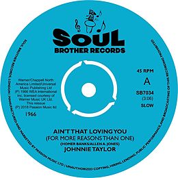 Johnnie Taylor Single (analog) Ain'T That Lovin' You/Blues In The Night