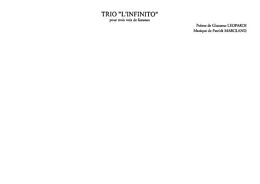 Patrick Marcland Notenblätter Trio LInfinito