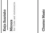 Kaija Saariaho Notenblätter Mirrors for flute and cello