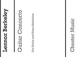 Lennox Berkeley Notenblätter Concerto op.88 for guitar and orchestra